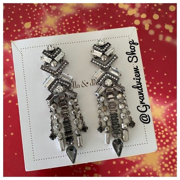 Stella & Dot Cascading Crystal Chandelier Earrings - Brand New! - Picture 6 of 6